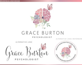 Brain Logo, Psychologin Logo, Psychologie Logo Design, Doctor Logo, Life Coacher Branding Kit, Mental Health Premade Branding Paket 39.1