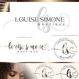 Logo design, boutique logo kit, Beauty Photography logo, Blog, Fashion Branding Kit Watermark Custom business package Real estate, Coach 229