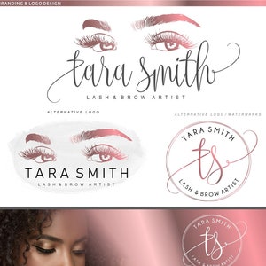 Lashes logo design, Eyelash extension logo, Cosmetics logo, Branding Kit, Lash Makeup logo, Cosmetic Logo Design, Beauty salon package 73.1