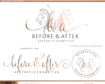 Kosmetik Logo Paket, Premade Gesicht Logo, Schmetterling Logo, Branding Kit, Makeup Logo, Coacher Markendesign, Watermark Logo, Logo Design 54