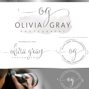 Watercolor Logo Design, Rose gold Branding kit, Photography logo, Watermark, Premade Branding Package, Custom Logo Design, Branding kit 14.1