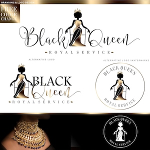 Black Queen Logo Afro American Woman Logo Beauty - Etsy