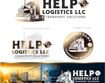 Logo dell'azienda di trasporti, logo dell'azienda di logistica per camion, logo del trasporto merci del dispatcher, logo del camion, logo del camion aziendale, camion, container 288