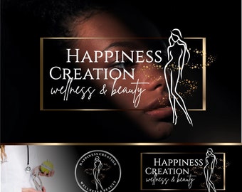 Design de logotipo feminino, kit boutique, marca de beleza Logotipo nutricionista Logotipo nutricionista Logotipo de treinamento de fitness pessoal Logotipo da Royal Health Lady 273