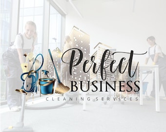 Commercial residential cleaninig logo, Service logo design, Home House clean marketing kit Housekeeping Office Logo, Business house logo 279