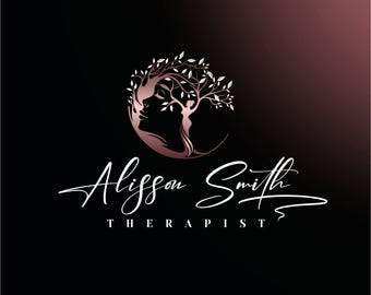Therapie Logo Design, Biologie, Ganzheitlicher Life Coach, Wellness, Mentale Gesundheit, Baum des Lebens Logo 292
