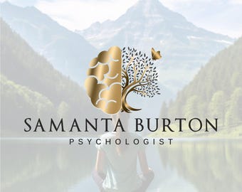 Gehirnbaum Logo Branding für Therapie-Psychologie, Life Coach, Wellness 253