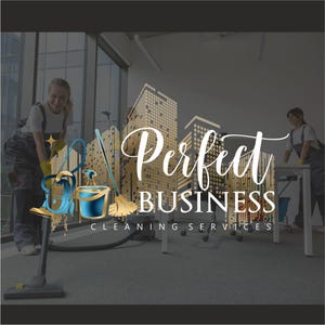 Commercial residential cleaninig logo, Service logo design, Home House clean marketing kit Housekeeping Office Logo, Business house logo 279
