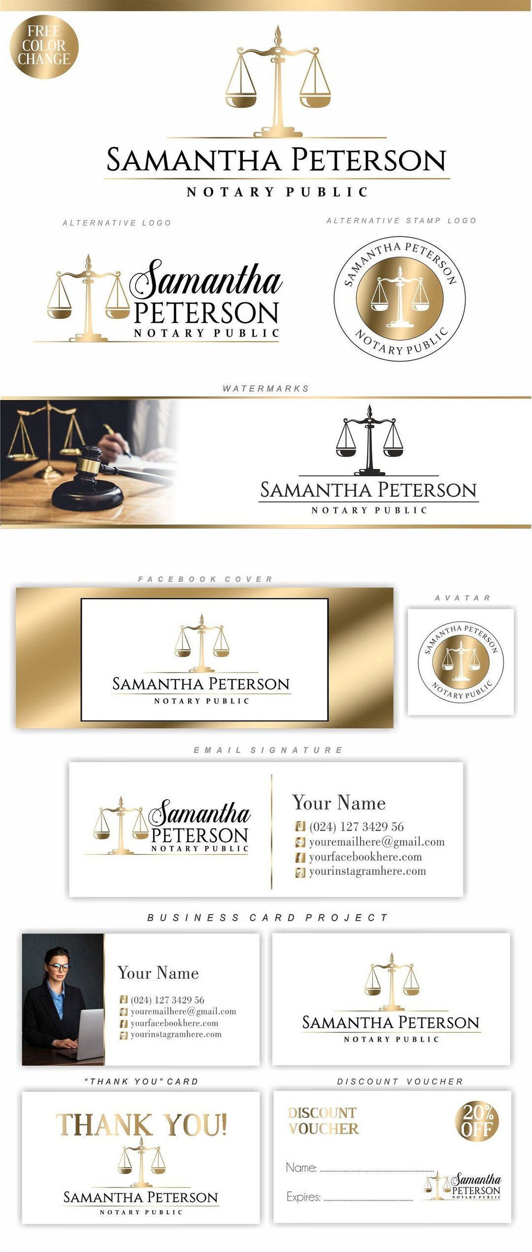 Diseño del logotipo del notario, Kit de marca del abogado, Logotipo del  abogado, Marca de plumas de Scales Of Justice, Logotipo del notario  público