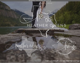 Watermark Logo, Photography Logo, Branding photography, State logo, Minimal Logo, Transparent stamp, Event planer branding, Map Logo 96