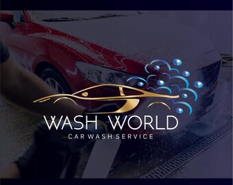Car wash Logo Design, Car Laundry service, Branding kit, Auto Cleaning services, Spa car business, Vehicle washing center, Luxury brand  161