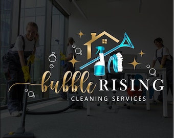 Fancy Cleaning service logo design, Housekeeping Maid Logo 282