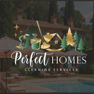Cleaning service logo design, Commercial residential logo Home House cleaning marketing kit Housekeeping Maid Logo, Business house logo 318