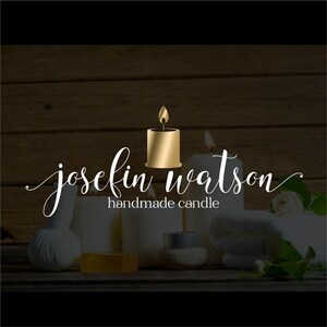 Candle Logo Design, Aroma Therapy boutique, Essential oil branding kit Zen Beauty studio, Hand Poured Luxe Wax, Relax logo Wellness logo 223