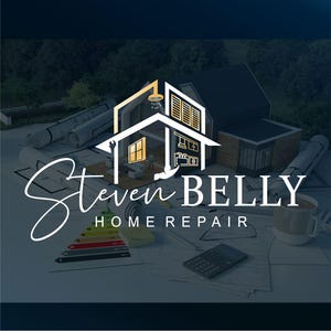 Home repair service logo design, Commercial residential House handyman marketing kit Maintenance Construction Business remodeling logo 289