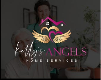 Elderly Home Care, Healthcare service logo, Nurse, Medical Service In home aid 06
