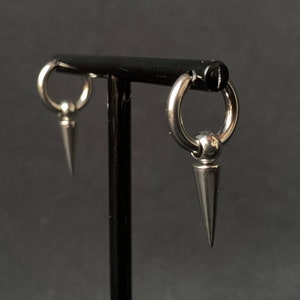 Spike Hoop Earrings - Stainless Steel earrings | Goth earrings | Grunge Jewelry | Dangle Spike earrings | Punk Goth Alternative