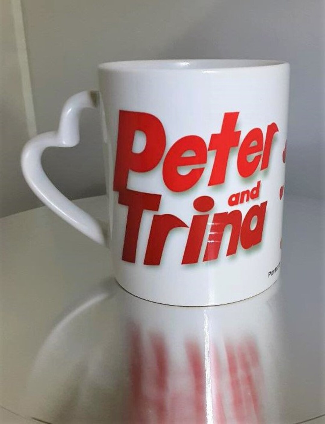 Personalised Love Heart Handle 'love Hearts' Coffee - Etsy