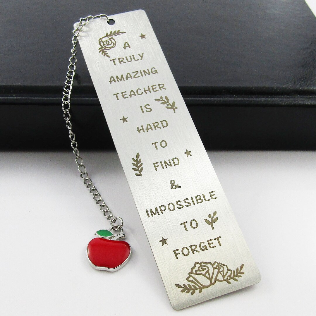 Stainless Steel Teacher Bookmark Truly Amazing Teacher is Hard to Find ...
