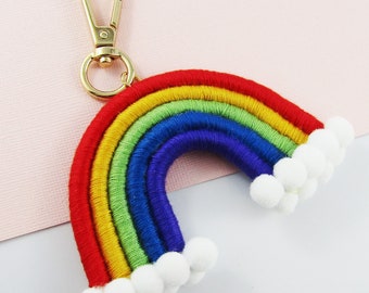 Bright Cotton Rainbow Charm Bag Tag 115x100mm