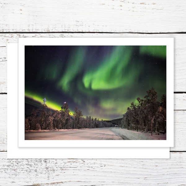 Northern Lights Greeting Card, photography