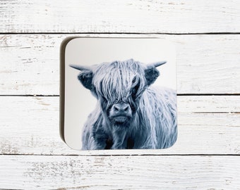 Highland Cow coaster, wildlife photography