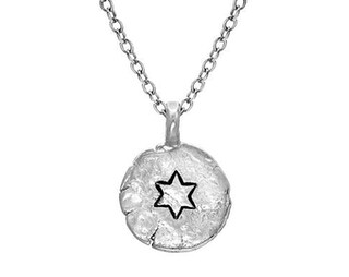 Collana Con Stella Di David In Argento 925 E Turchese – Ciondolo 25mm, Catena Regolabile 45+5 Cm, Gioiello Simbolo Di Protezione Per Uomo E Donna