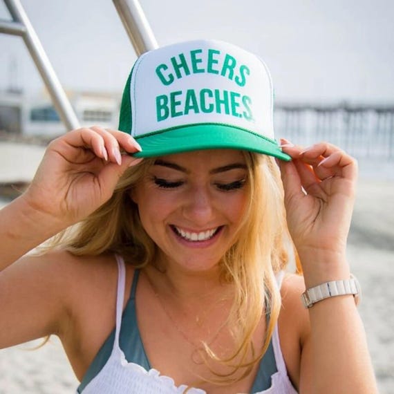 Green & White Cheers Beaches® Trucker Hat