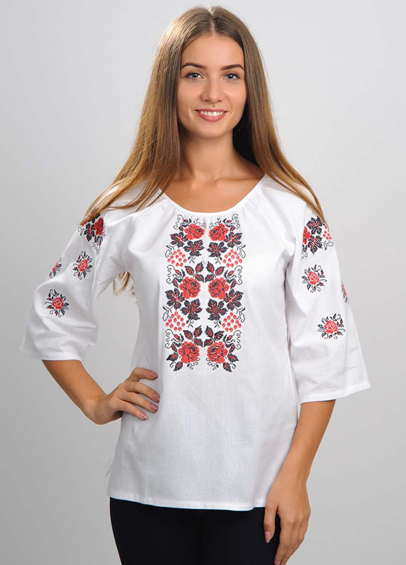 Embroidered Shirt Vyshyvanka Ukrainian Pattern With Real Etsy