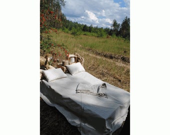 Bäddset av ekologisk hampa, naturligt andningsbart tyg, dra-på-lakan, påslakan, örngott
