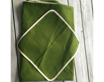 Set Hemp Tea Towels 40x40cm, green, 100% organic, natural, very durable fabric