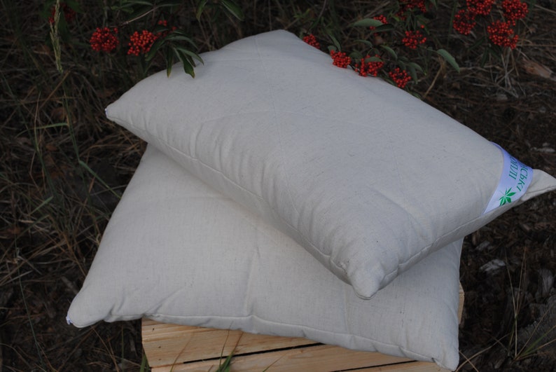 Hemp pillow with hemp filling and cover 100 Organic Natural Etsy