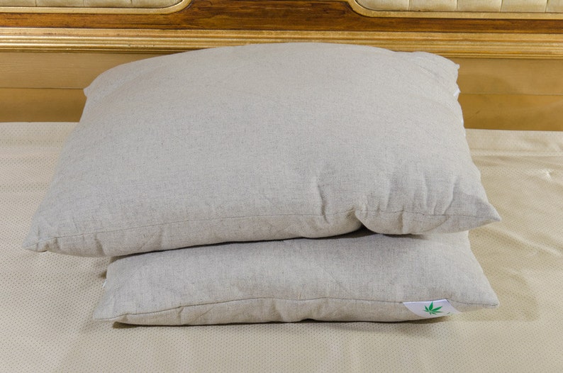 Hemp Pillow With Hemp Filling and Cover 100 Organic Natural Etsy