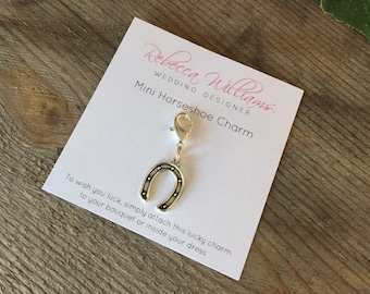 Good Luck Charm, Horseshoe Charm, Wedding Bouquet Charm, Lucky Horseshoe, Wedding Gifts, Gifts for the Bride, Horse Farrier, Something New