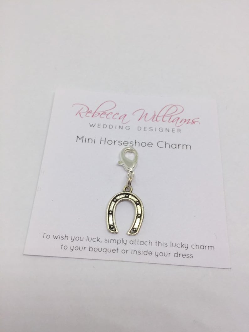 Good Luck Charm Horseshoe Charm Wedding Bouquet Charm Lucky Etsy