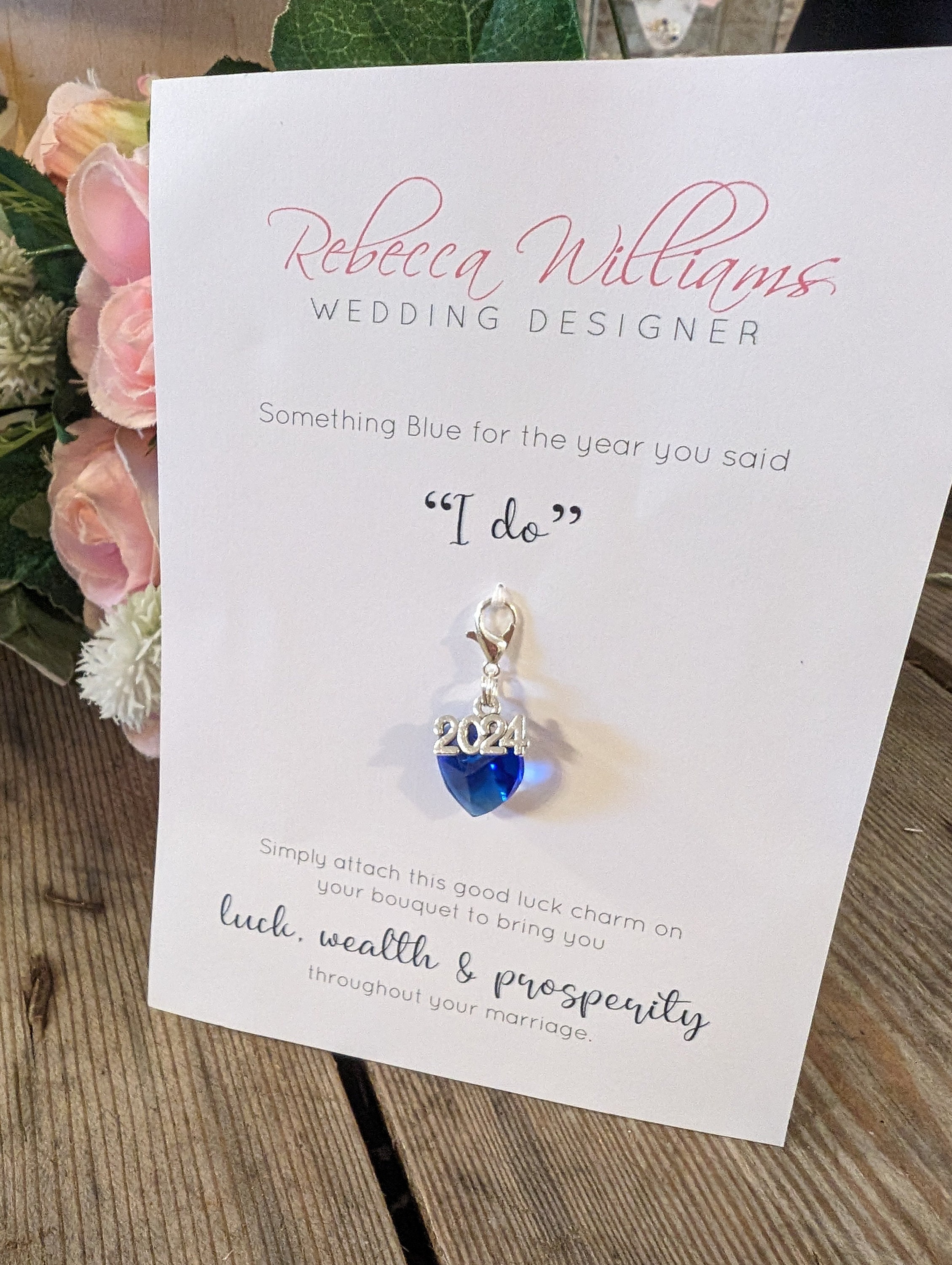 Something Blue Wedding Charm, Wedding Date Memento Gifts, Traditional  Wedding Gift, Bouquet Charm, Shoe Clip, Wedding Memento Gift, Year - Etsy  Israel, image size:2259x3000