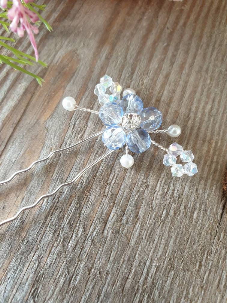 Blue best sale hair pin