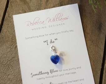 Something Blue Good Luck Charm, Bouquet Charm, Postponded Wedding Gift, Rose Quartz Gift, Healing Crystal, Wellbeing, Wedding Gift, Bridal