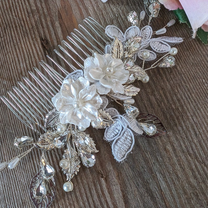 Lace Bridal Comb - Etsy