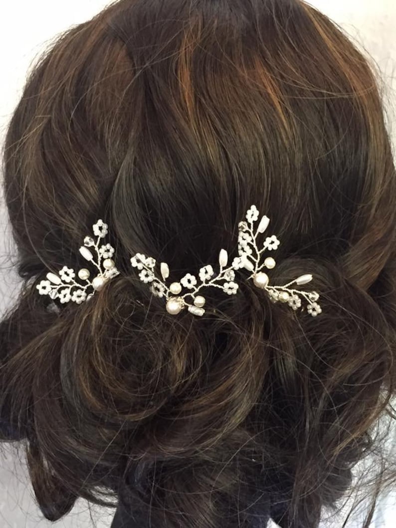 Pearl Hair Pins Bridal Hair Pins Bridesmaid Hair Etsy