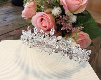 Crystal Wedding Tiara, Wedding Hair Accessories, Diamante Bridal Tiara, Wedding Crown, Wedding Day Tiara, Holy Matrimony, Bridal Headpiece