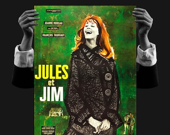 CLASSIC MOVIE POSTER > Jules et Jim < Francois Truffaut French 60s Cinema, High Quality Art Print , Vintage Film Poster Reproduction