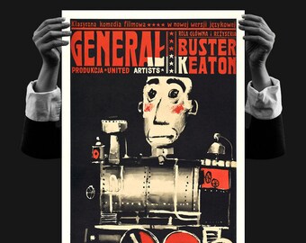 The general Buster Keaton vintage movie poster print