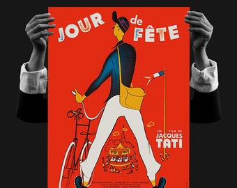 MON ONCLE JACQUES TATI A3 A2 FRENCH FILM POSTER REPRINT