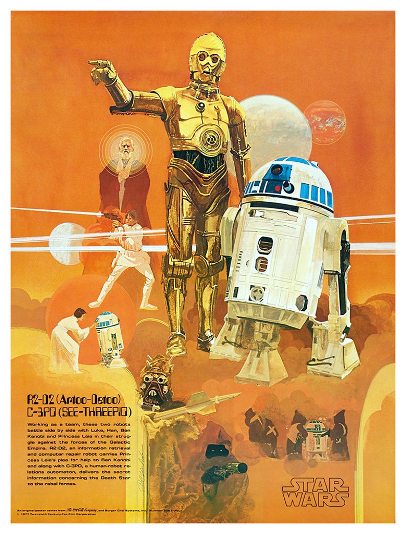 CLASSIC MOVIE POSTER Star Wars Promo Posters 80s | Etsy