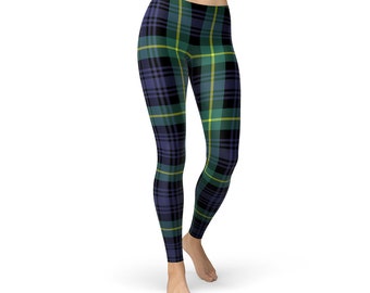 tartan gym leggings