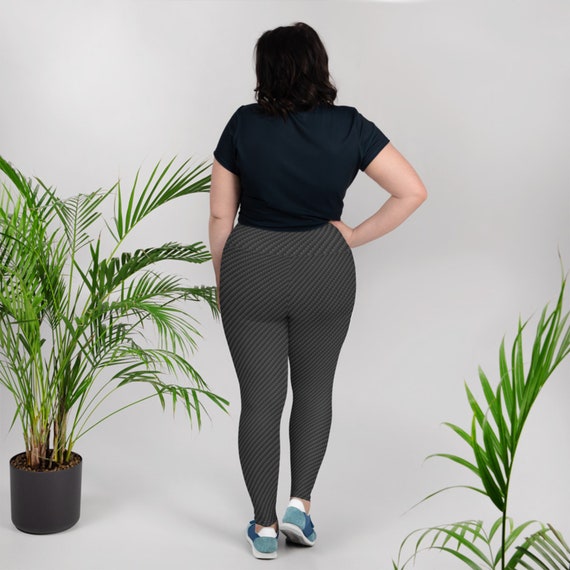 Buy Carbon Fiber Plus Size Leggings for Women High Waisted Pants W/ High  Performance Print Non See Through Perfect for Yoga, Running and Workout  Online in India 