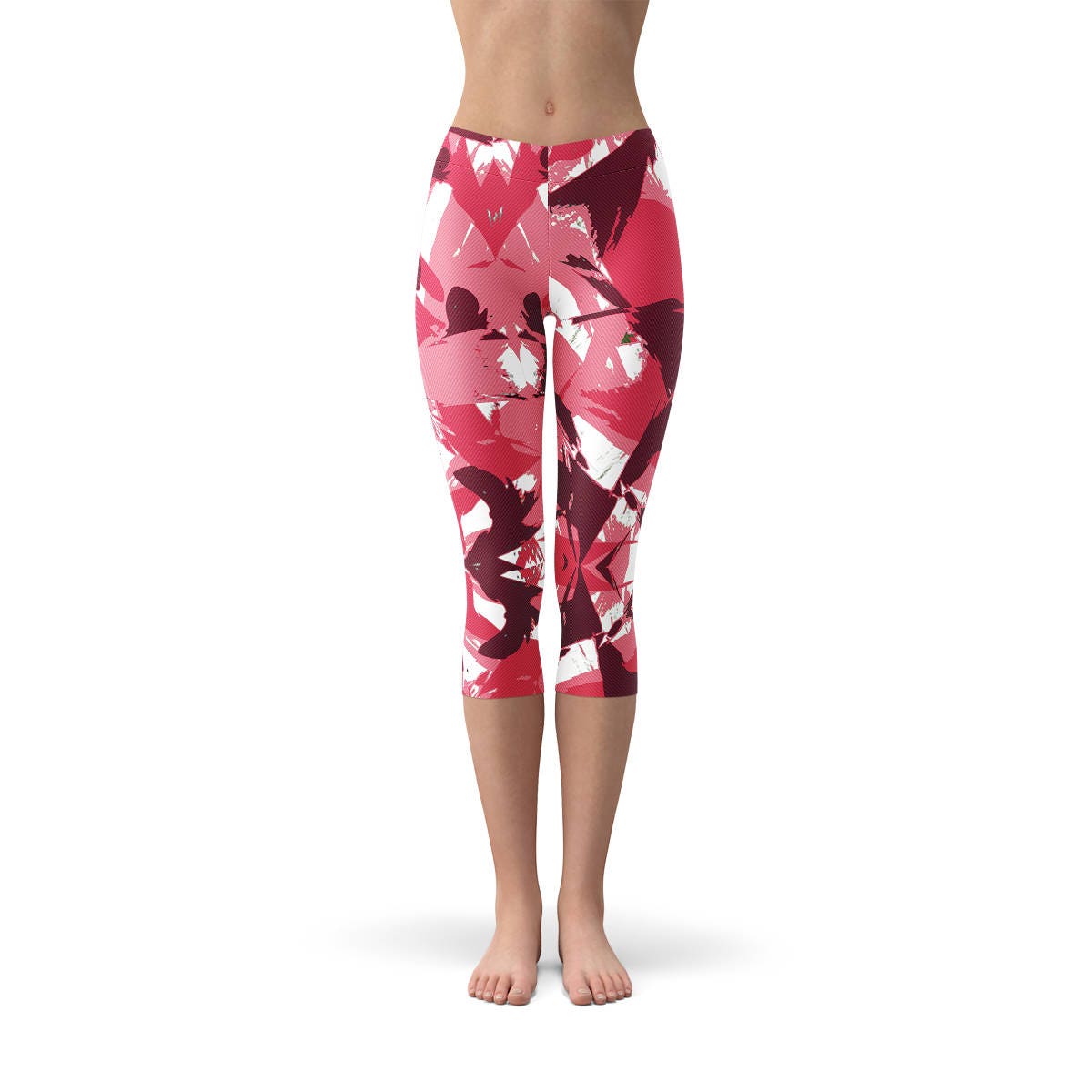 Pink Camo Capri Women Leggings Stretchable Yoga Leggings | Etsy