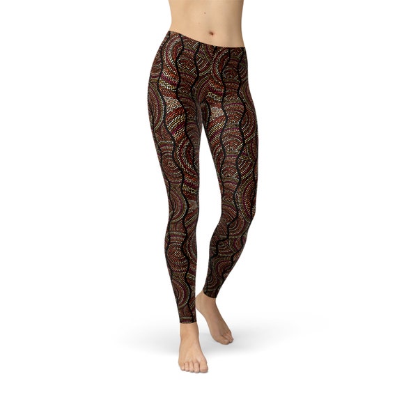 Buy Aboriginal Art Leggings for Women Mid Rise Womens Leggings