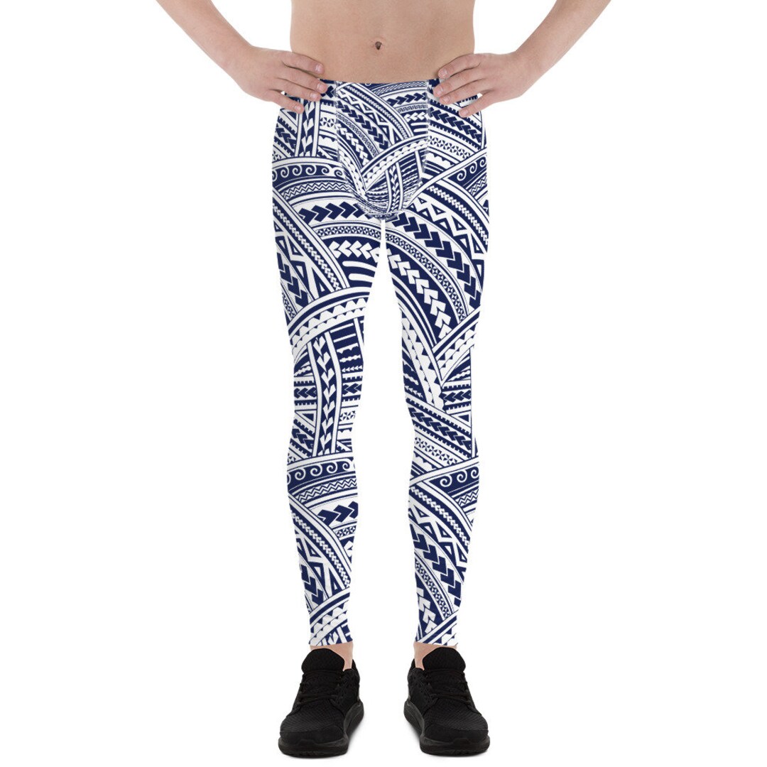 Maori Tattoo Capri Leggings White Capris With Tribal Polynesian Tattoo  Print Perfect for Running Tights, Capri Yoga Pants or Gym Leggings -   Canada